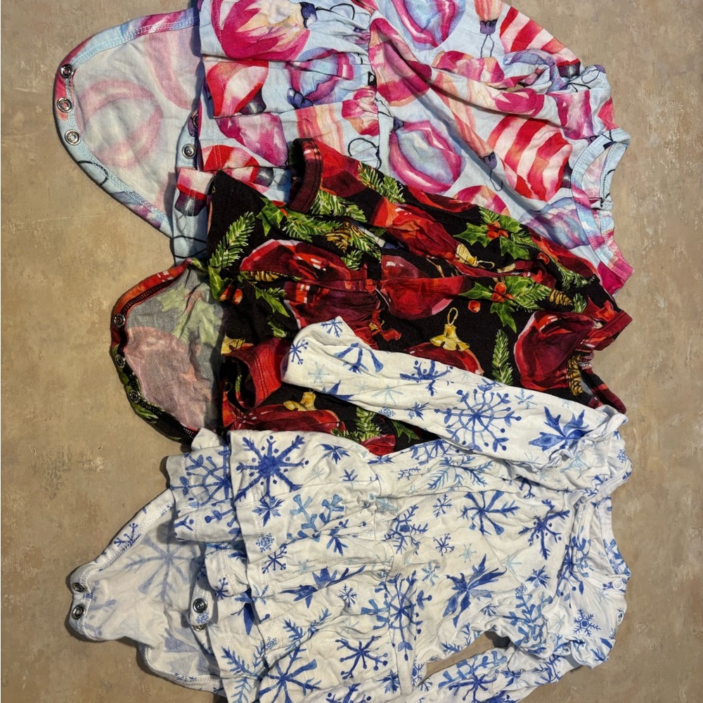 Little Bum Bums and Birdie Bean long sleeve ruffle dress. Smoke free home